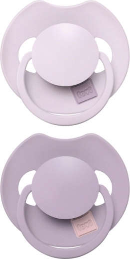 Silikonowy dynamiczny smoczek Lovi Prime 6–18 m, 2 szt., liliowy/fioletowy