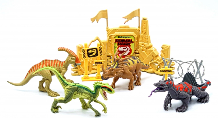 Primal Clash! Zestaw walczących dinozaurów 17 cm