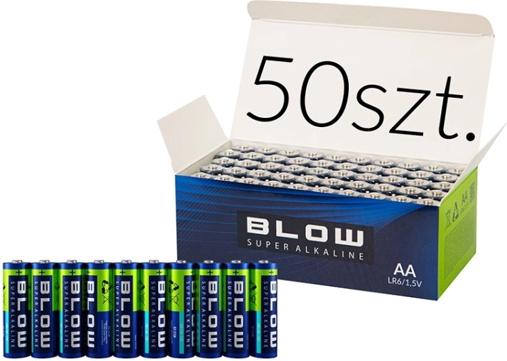 Baterie alkaliczne AA (LR6) BLOW super alkaline - 50 sztuk
