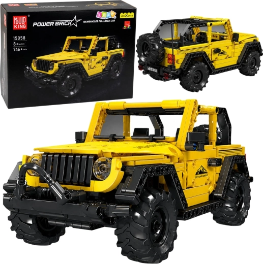 Konstrukcyjna klockowa terenówka Wrangler żółta (746 elementów)