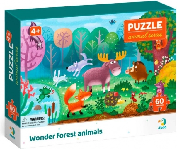 Puzzle Biomy leśne zwierzęta 60 elementów