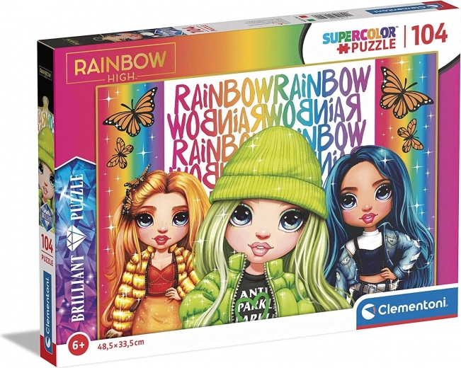 Błyszczące Puzzle Rainbow High: Poppy, Jade i Skyler 104 elementy