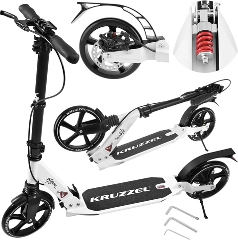 Szybkie składanie, amortyzacja i regulowana kierownica