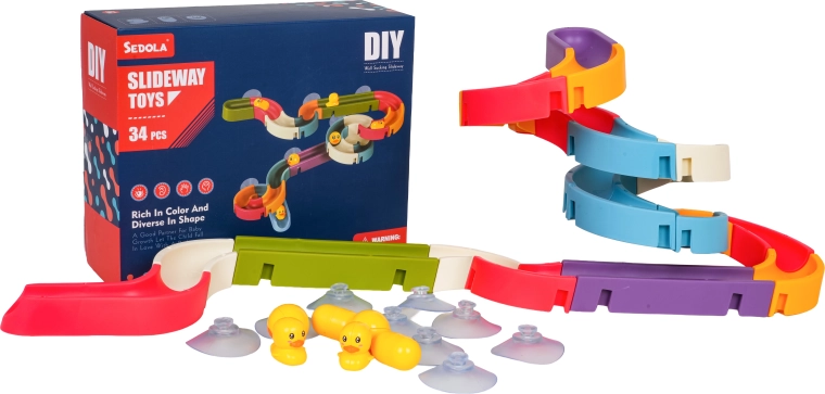 Przyssawany kulkowy wodny tor do wanny, 34 elementy