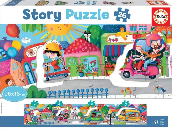 Story puzzle Transport w mieście 26 elementów EDUCA