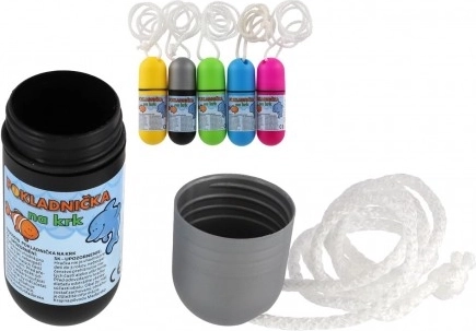 Skarbonka na szyję z sznurkiem 5 kolorów plastikowa wodoodporna