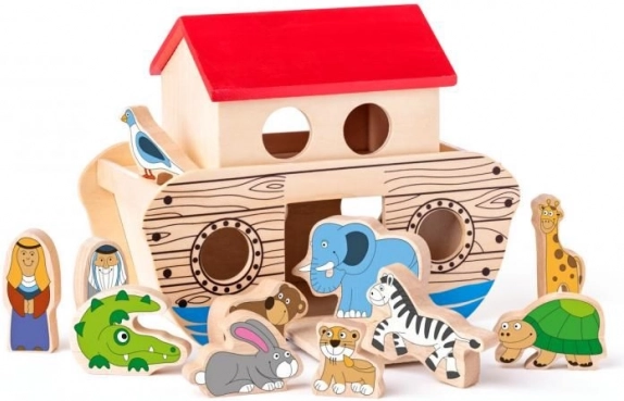 Drewniana zabawka Arka Noego