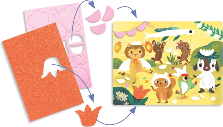 Wstępnie wycięte kształty dla łatwego przyklejania