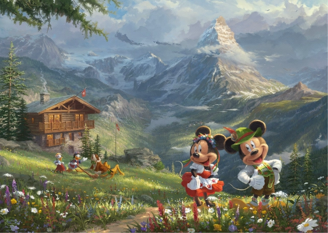 Puzzle Mickey i Minnie w Alpach 1000 elementów