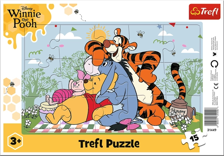 Puzzle Trefl Kubuś Puchatek: Przygody Kubusia Puchatka, 15 elementów