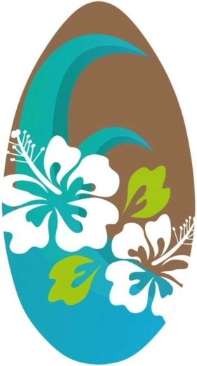SportX drewniany skimboard w kwiaty 96 cm