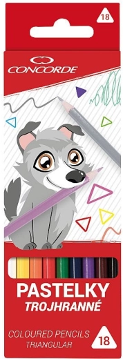 Trójkątne kredki CONCORDE 18 kolorów