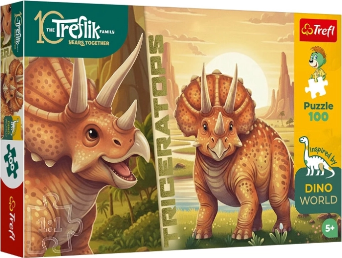 InspiredByDinoWorld puzzle triceratops 100 elementów