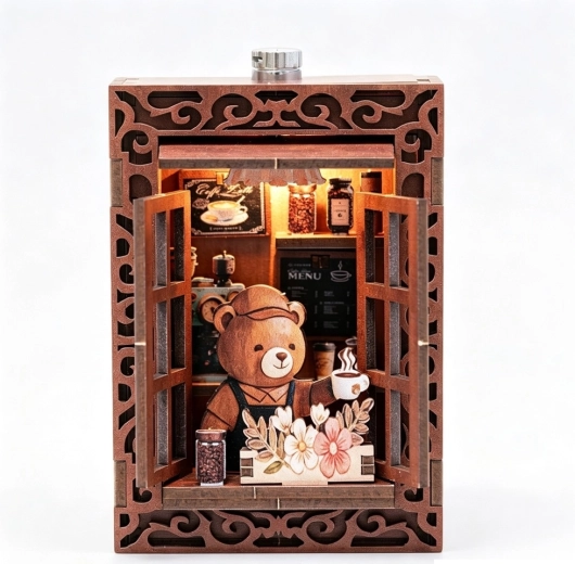 2Kids Toys 3D drewniane puzzle magnet Kawiarnia Misia