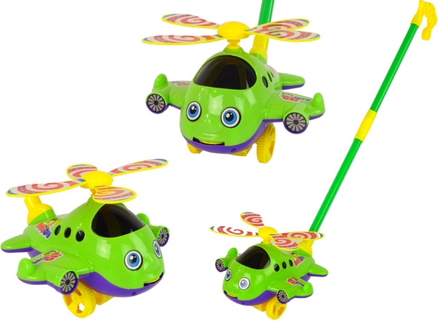 Zielony Wesoły Helikopter do Pchania