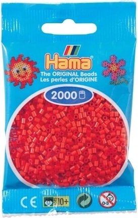 Mini koraliki do prasowania Hama czerwone 2000 szt.