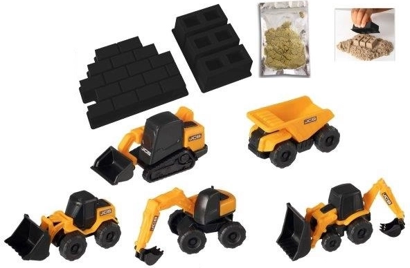 5 mini maszyn JCB w jednym opakowaniu