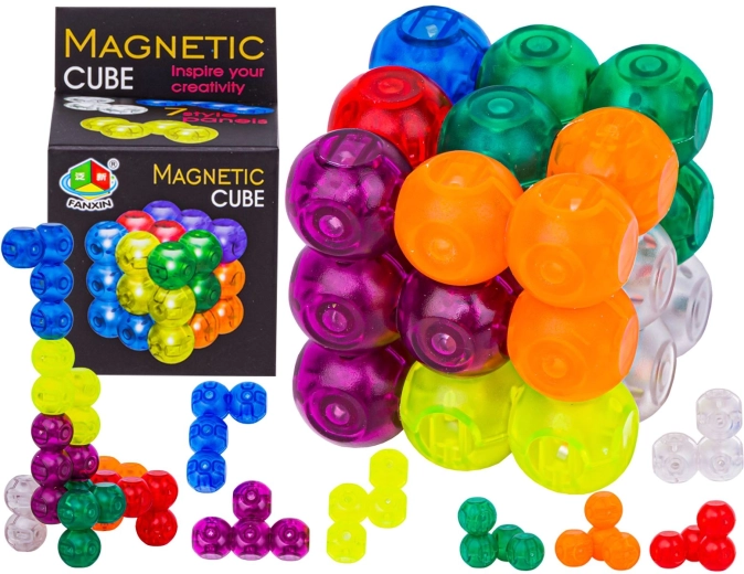 Magnetyczna logiczna kostka – łamigłówka z 7 elementów