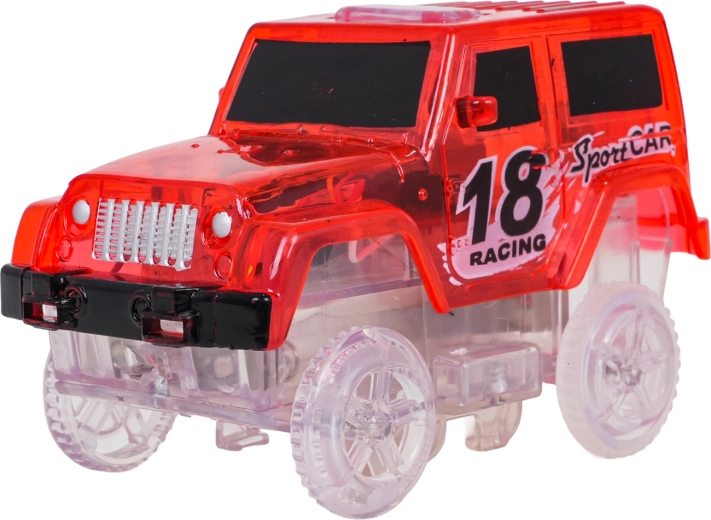 Autko LED świeci w ciemności