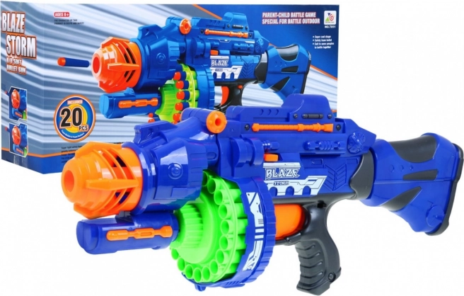 Duży dziecięcy blaster BLAZE STORM z 40 piankowymi strzałkami