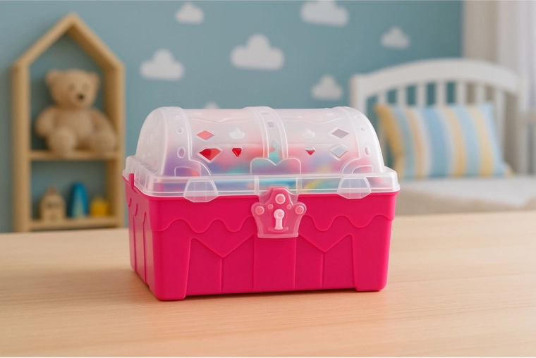 Skrzynia ze skarbami do łatwego przenoszenia