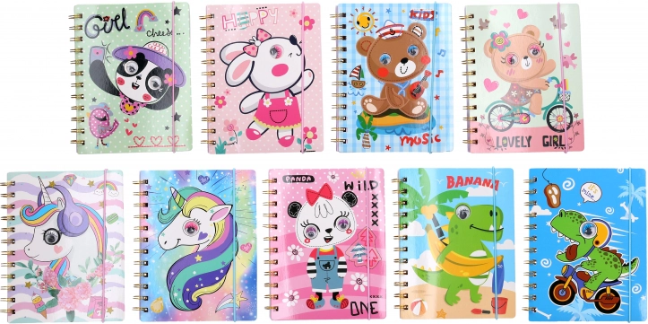 Spiralny notes w linie 13 × 18 cm, 70 stron