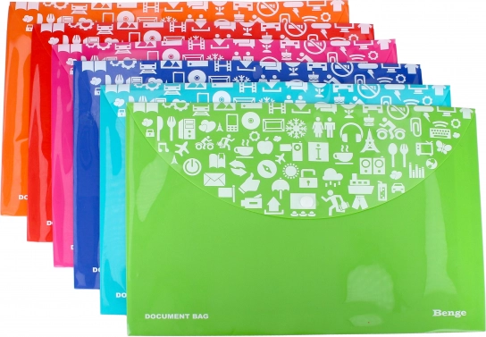 Plastowa teczka z zatrzaskiem 33,3x23,3 cm