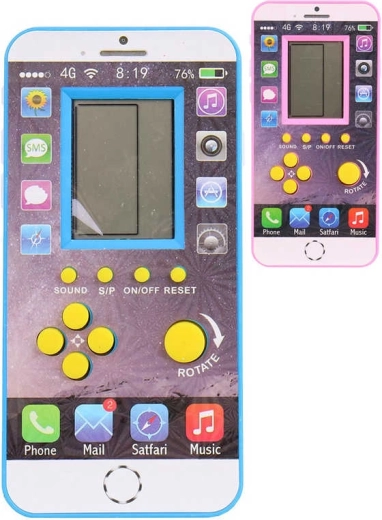 Elektroniczna gra Brick Game tetris z dźwiękiem w kształcie telefonu - 1 sztuka