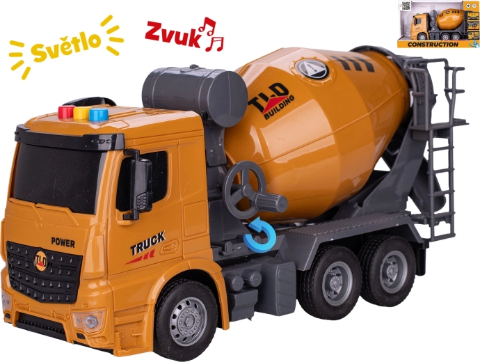 Betoniarka budowlana z napędem bezwładnościowym ze światłami i dźwiękami 27 cm