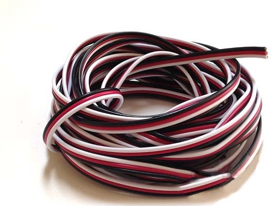 Płaski trójżyłowy kabel serwo Futaba 3×0,13 mm² - 1 m