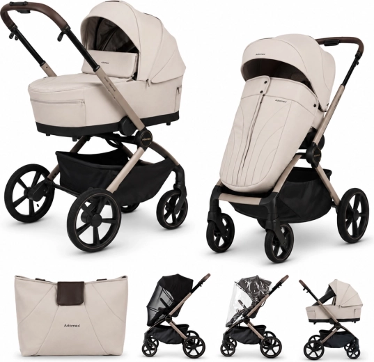 Adamex wózek wielofunkcyjny Como Natura Beige 2w1