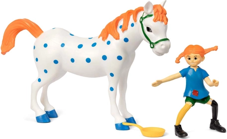 Pippi, koń Alfonso i patelnia w jednym zestawie