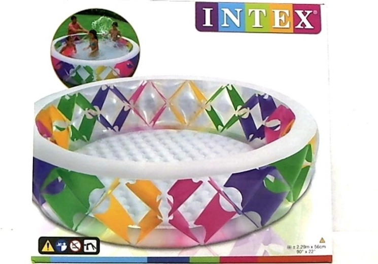Kolorowy dmuchany basenik Intex 229 × 56 cm