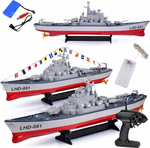 Zdalnie sterowany okręt wojenny LHD-881 w skali 1:390
