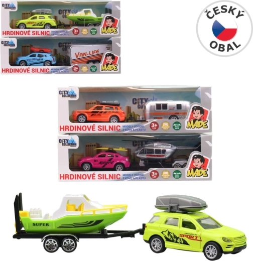 Auto z przyczepą 19 cm