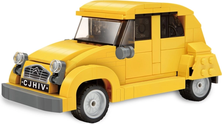 CaDA zestaw konstrukcyjny Citroën 2CV 1:24 żółty