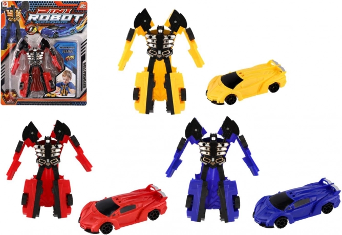 Transformujący się robot – auto 14 cm, plastik, 3 kolory
