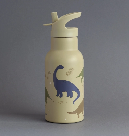 A Little Lovely Company stalowa butelka na napoje z dinozaurami, 350 ml