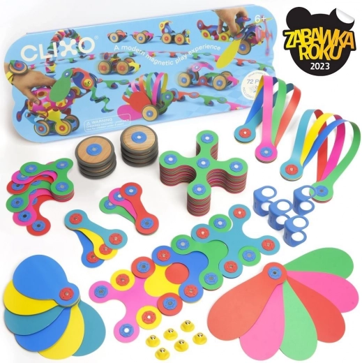 Clixo Wheel Creator magnetyczna układanka 72 szt.