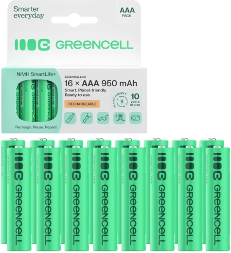 Green Cell akumulatorki AAA (HR03) 950 mAh 16 szt.