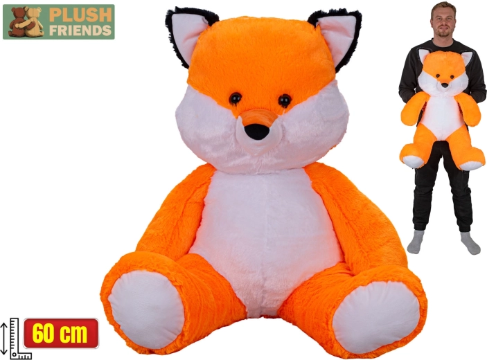 Plush Friends pluszowy lis siedzący 60 cm