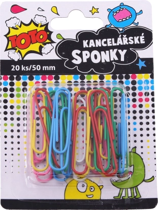 Kolorowe spinacze biurowe 50 mm