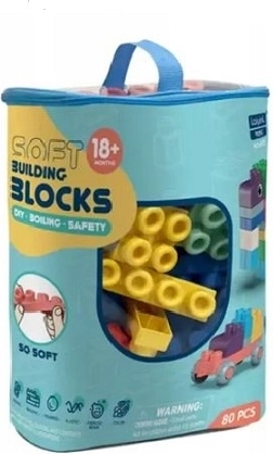 Miękkie klocki konstrukcyjne dla dzieci 80 szt.