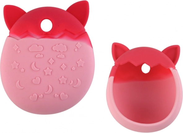 Różowe silikonowe etui na Tamagotchi w kształcie kotka