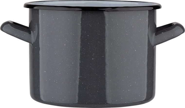 Garnek prosty 1,5 l szary nakrapiany 14 cm