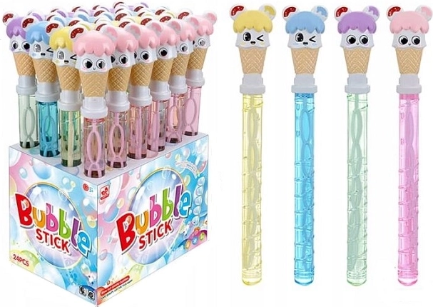 Dziecięce bańki w kształcie lodów 38 cm, mix 4 kolorów