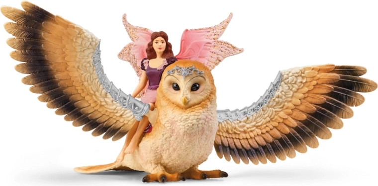 Schleich Bayala wróżka na latającej sowie