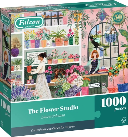 Puzzle Falcon Studio kwiatowe 1000 elementów