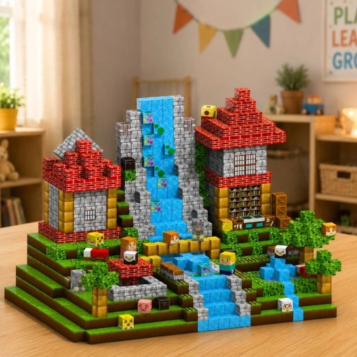 200 magnetycznych kostek do dużych budowli