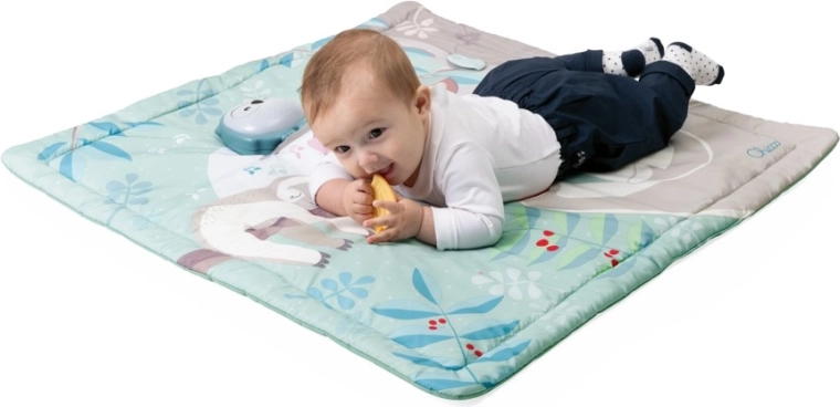 Chicco mata edukacyjna Sówka 2w1 z nocnym światłem 80 × 80 cm